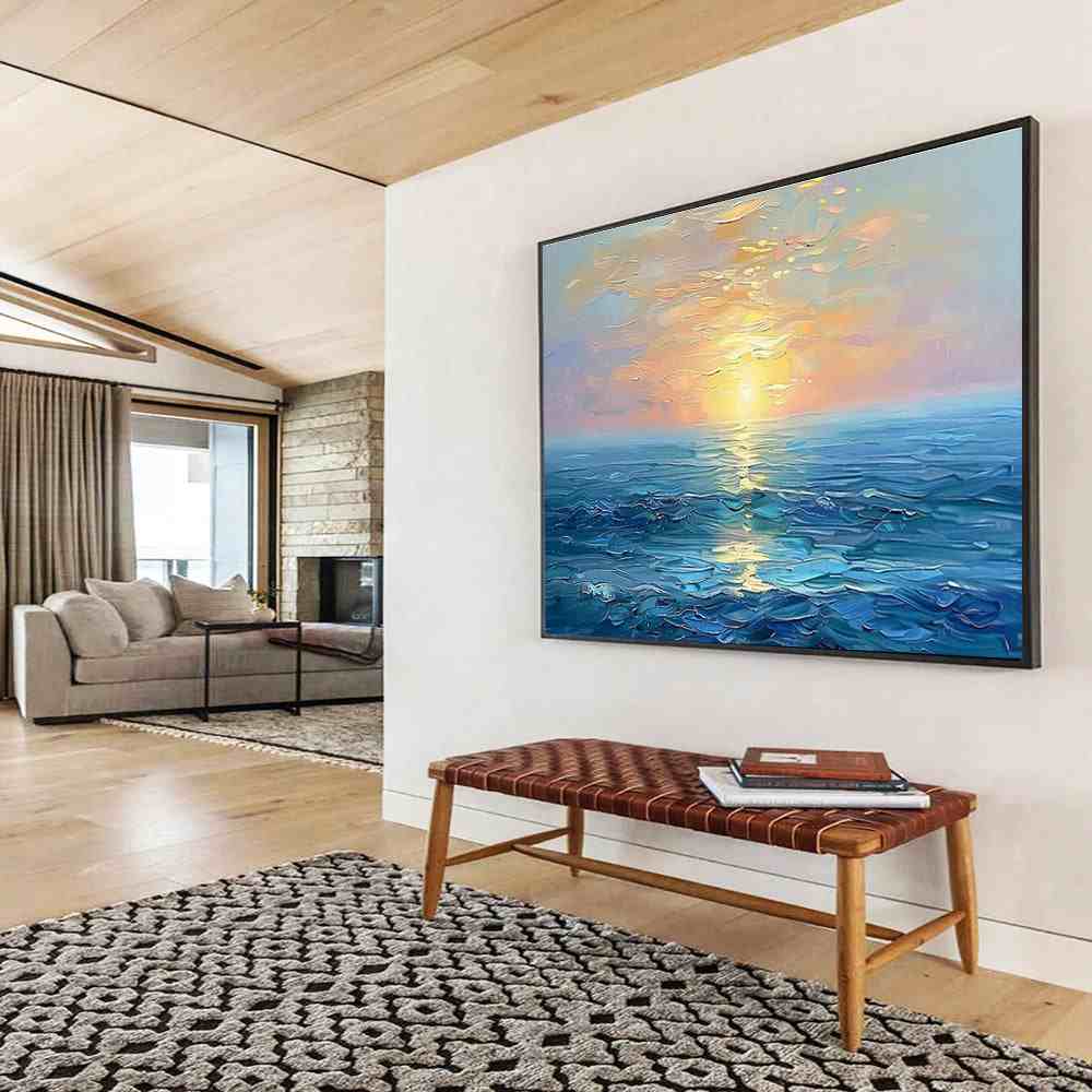 sunset ocean seascape golden design 5